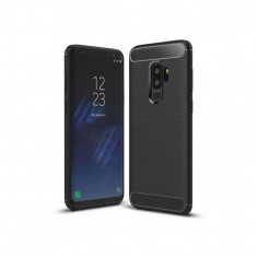 Husa Compatibila cu Samsung Galaxy S9 Plus Techsuit Carbon Silicone Negru foto