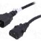 Cablu alimentare AC, 5m, 3 fire, culoare negru, IEC C13 mama, IEC C14 tata, AKYGA - AK-PC-11A