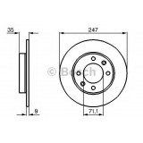 Disc frana CITROEN C2 (JM) (2003 - 2016) BOSCH 0 986 478 608