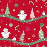 Tapet decorativ pentru Craciun Jolihome, PVC/vinil, rosu/alb/verde, 44 x 500 cm