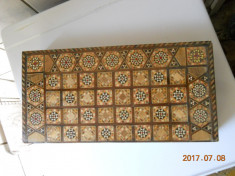 Cutie sah/table intarsiata cu sidef/furnir color in stil oriental 39,5x19,5 h8cm foto