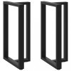 VidaXL Picioare de masă de bar &icirc;n formă de T, 2 buc., negru, 60x35x(100-101) cm, oțel
