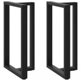 vidaXL Picioare de masă de bar &icirc;n formă de T, 2 buc., negru, 60x35x(100-101) cm, oțel