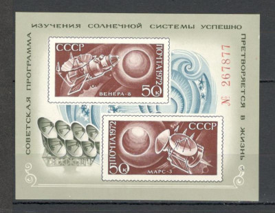 U.R.S.S.1972 Cosmonautica-Bl. MU.419 foto