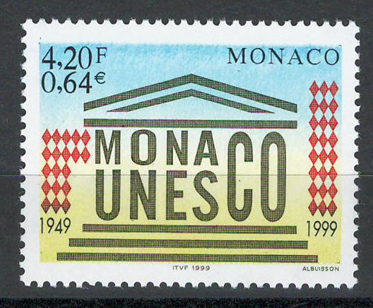 Monaco 1999 2465 MNH - 50 de ani de la admiterea Monaco la UNESCO