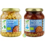 Naut Ecologic/Bio 350g + Fasole in Sos de Rosii Ecologica/Bio 360g