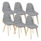 Scaune bucatarie Kopparberg HG 3VE set 6 bucati fag gri deschis [en.casa] HausGarden Leisure