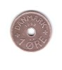 Moneda Danemarca 1 ore 1929, stare foarte buna, curata, Europa, Bronz