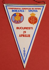 Fanion fotbal ROMANIA - SPANIA (29.04.1987) foto