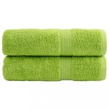 vidaXL Prosoape de m&acirc;ini premium SOLUND 2 buc. verde 50x100cm 600 gsm