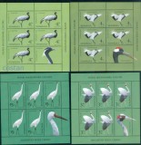 2018 - Romania,LP.2177 b,Mi.7324-27 KB,Pasari Migratoare-Cocori,Minicoli de 5 + 1 Vigneta,Nestampilat