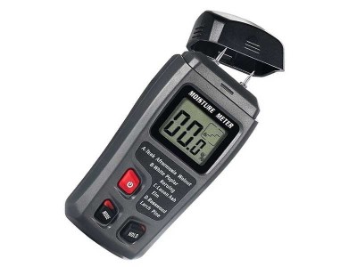 Tester pentru detectarea gradului de umiditate din lemn, display digital, negru foto