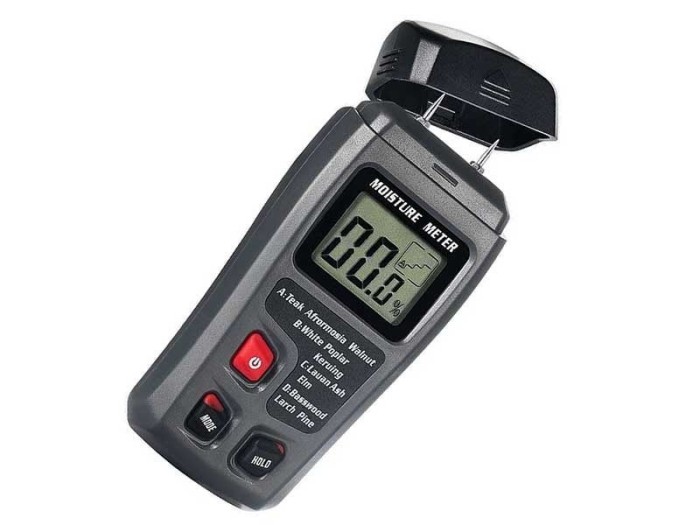 Tester pentru detectarea gradului de umiditate din lemn, display digital, negru