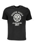 Tricou barbati, cu imprimeu cu logo, Regular fit, Negru (Marime: 3XL)