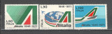 Italia.1971 25 ani compania aeriana ALITALIA SI.795, Nestampilat