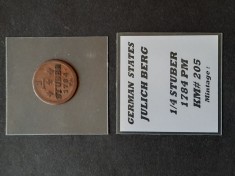 1/4 Stuber 1784 PM, Statele germane (Julich Berg) - A 4000