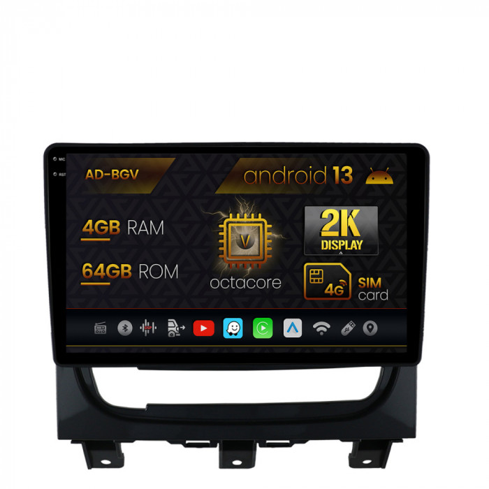 Navigatie Fiat Strada Idea (2011-2016), Android 13, V-Octacore 4GB RAM + 64GB ROM, 9.5 Inch - AD-BGV9004+AD-BGRKIT350