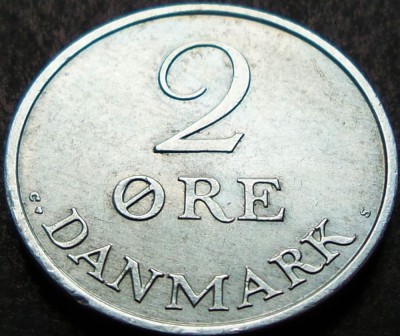 Moneda 2 ORE - DANEMARCA, anul 1971 *cod 1489 E = A.UNC foto