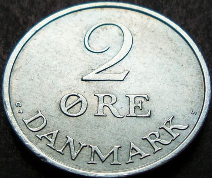 Moneda 2 ORE - DANEMARCA, anul 1971 *cod 1489 E = A.UNC