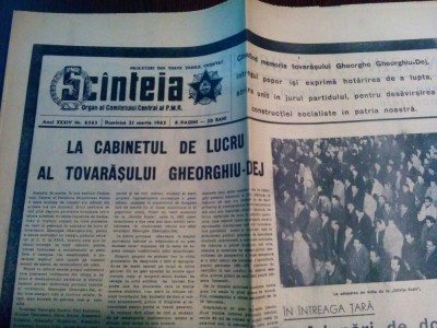 SCINTEIA - Duminica 21 Martie 1965 - CINSTIND MEMORIA TOVARASULUI GHEORGHIU-DEJ foto