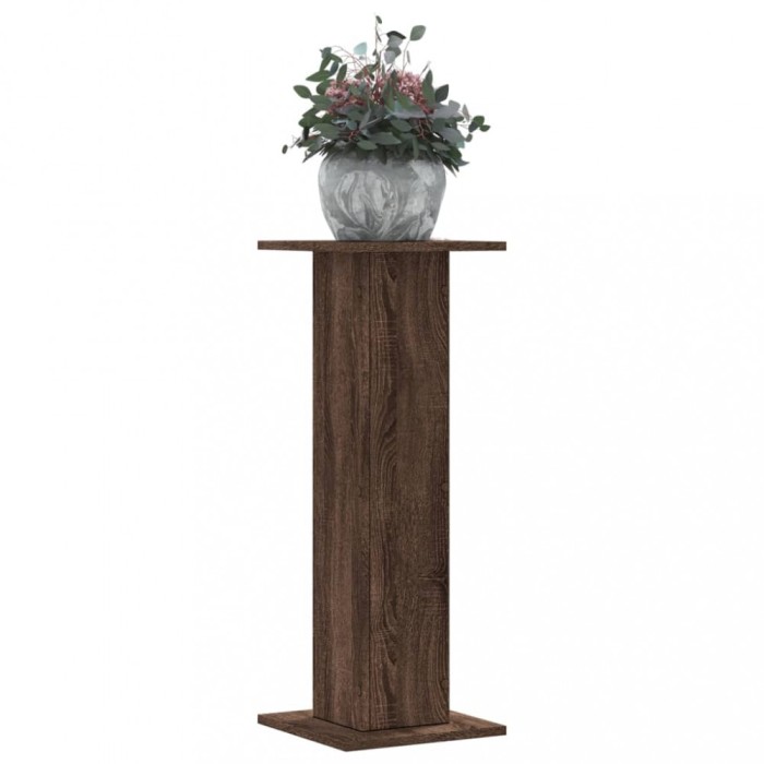 Gossi suporturi plante 2 buc. maro stejar 30x30x80 cm lemn prelucrat