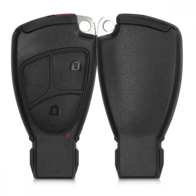 Carcasa Cheie pentru Mercedes Benz - 2-3 Butoane, Plastic, Negru, 49603.01 foto