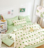 Lenjerie Pat Brigitta Sx040, Bumbac, 6 Piese, Cu Elastic, Verde