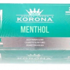 Tuburi tigari Korona slim mentol pentru injectat tutun tuburi cu filtru alb mentolat 250 bucati