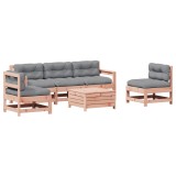 Set mobilier de gradina cu perne, 6 piese, lemn masiv Douglas