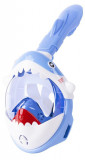 Mască de snorkeling Shark, cu fața &icirc;ntreagă, pentru copii 4+, XS, albastru, Strend Pro