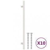 Cumpara ieftin Manere de dulap, 10 buc., argintiu, 224 mm, otel inoxidabil
