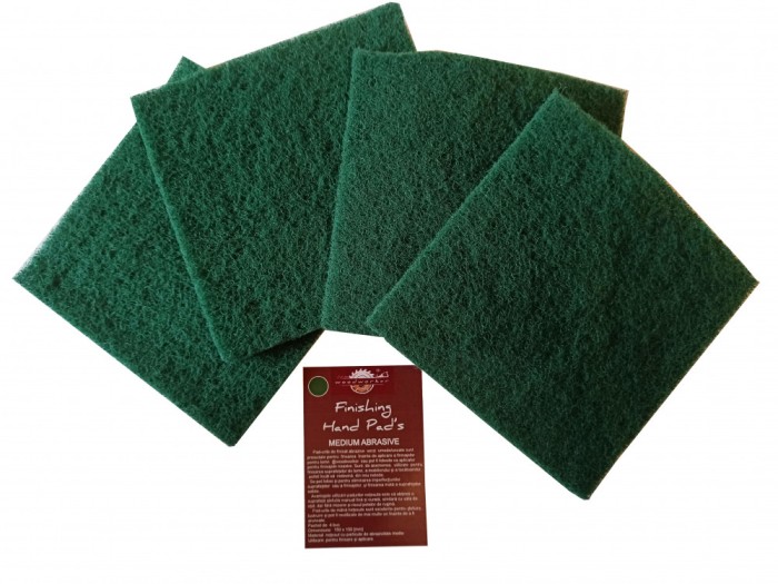 Laveta netesuta, mediu abraziva verde, Finishing Hand Pad&rsquo;s Medium Abrasive