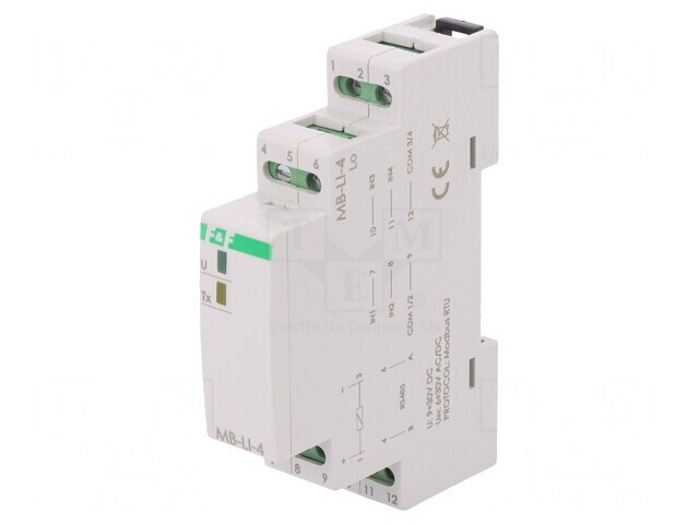 Contor electronic impulsuri RS485 Modbus RTU IP20