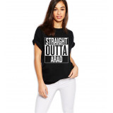 Tricou dama negru - Straight Outta Arad - XL