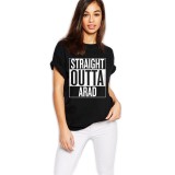Tricou dama negru - Straight Outta Arad - L
