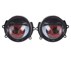 Faruri auto LED &quot;Devil Eyes&quot; cu control Wi-Fi și lupă de 3 inch &ndash; Iluminare personalizată și design unic pentru faruri auto