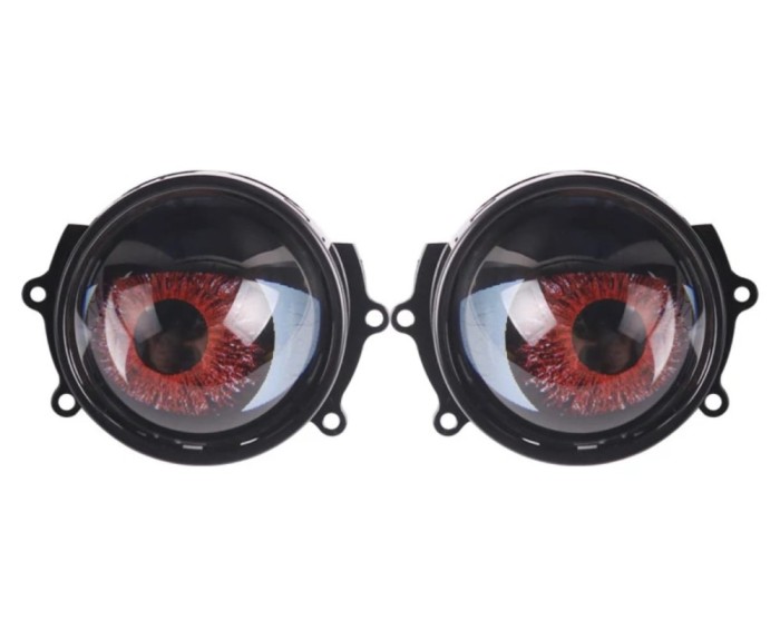 Faruri auto LED &quot;Devil Eyes&quot; cu control Wi-Fi și lupă de 3 inch &ndash; Iluminare personalizată și design unic pentru faruri auto