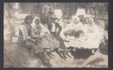 Fotografie tip carte Postala - WW1 Romania Buzau Dascalesti - Pe drum - Port Popular