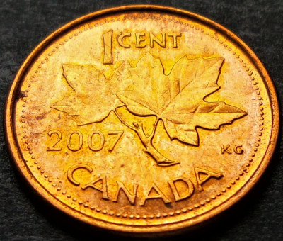 Moneda 1 CENT - CANADA, anul 2007 * cod 2182 foto