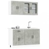 VidaXL Set dulapuri de bucătărie 4 piese &bdquo;Kalmar&rdquo; gri beton Lemn 3314855