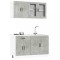 vidaXL Set dulapuri de bucătărie 4 piese &bdquo;Kalmar&rdquo; gri beton Lemn 3314855