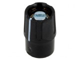 Buton rotativ negru cu indicator ABS 4mm