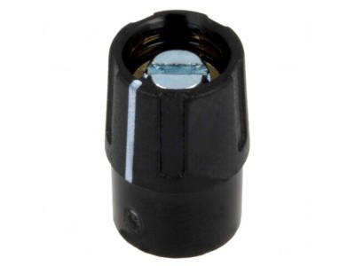 Buton rotativ negru cu indicator ABS 4mm foto