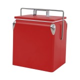 Ladă frigorifică retro metalică turistică 13 l roșie