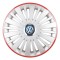 Set 4 Capace Roti, potrivite jantelor de R16, pentru Volkswagen, model falcon argintiu cu rama rosie