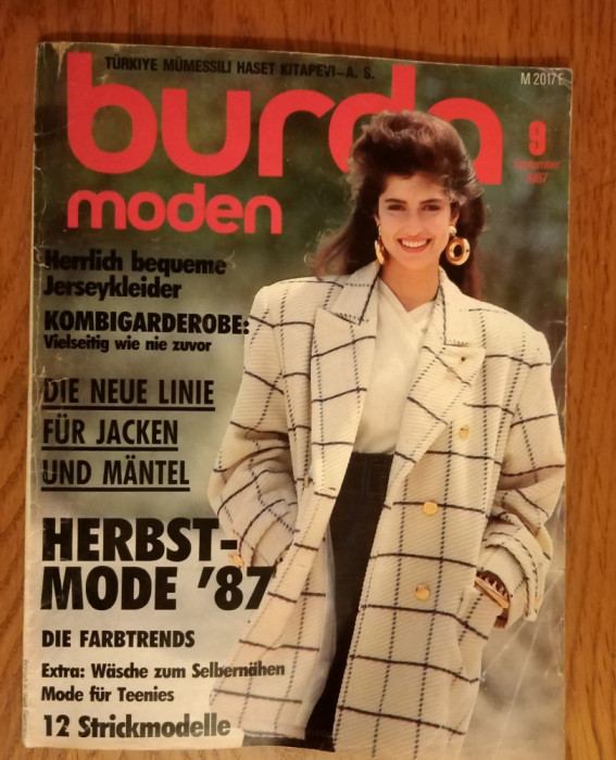 Burda Revista moda cu tipare septembrie 1987