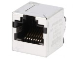 Soclu RJ45 Ecranat cu LED 8p8c THT