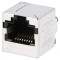 Soclu RJ45 Ecranat cu LED 8p8c THT