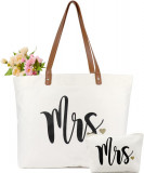 Yba Bride Tote Bag cu sac de machiaj, Cadouri pentru logodnă/duș mireasă/Bachelo, Oem