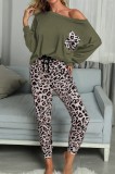 K774-9912 Pijama lejera cu imprimeu animal print - leopard, S/M, XXL